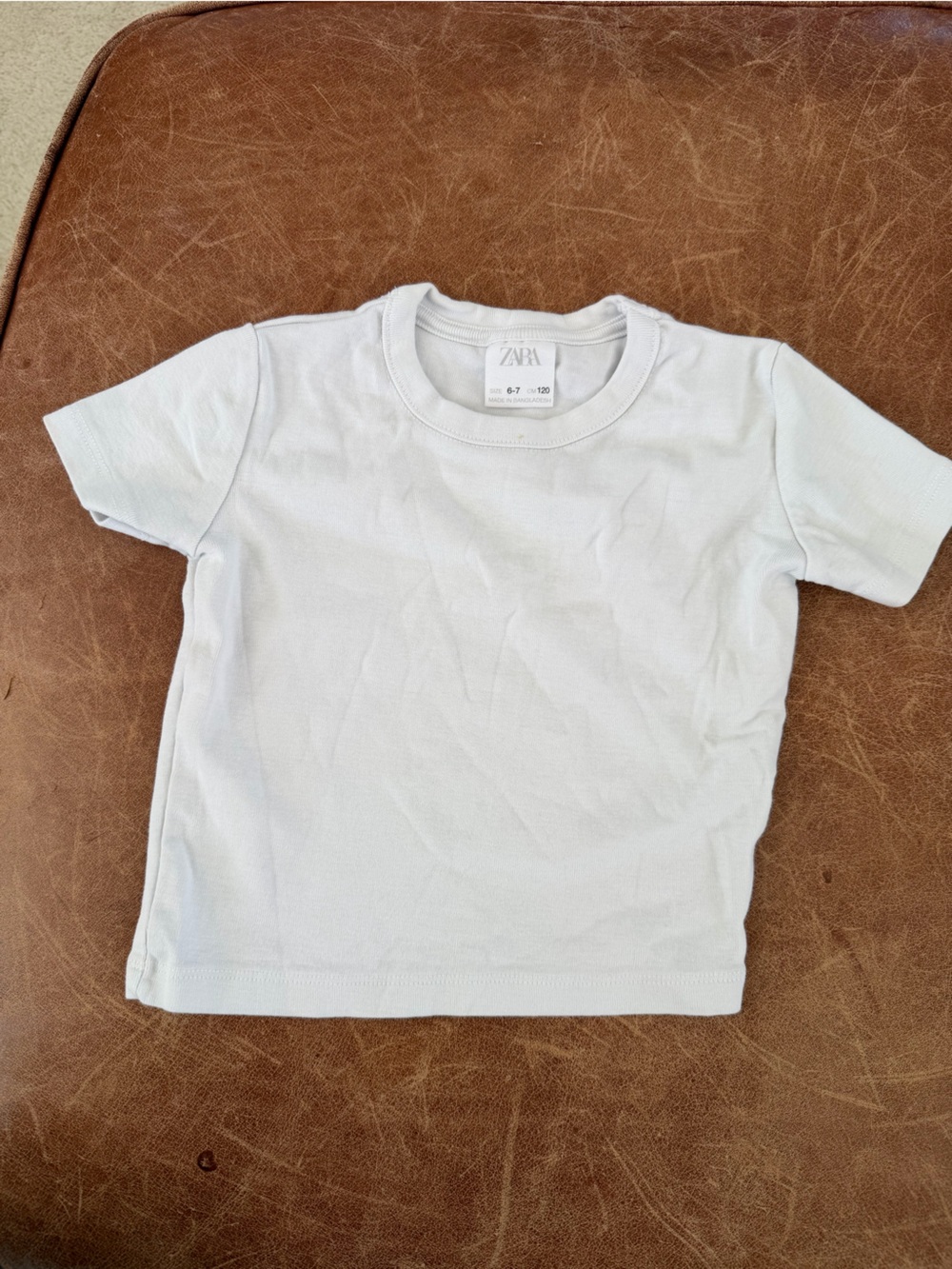 Zara Kids Light White Short-Sleeve Tee